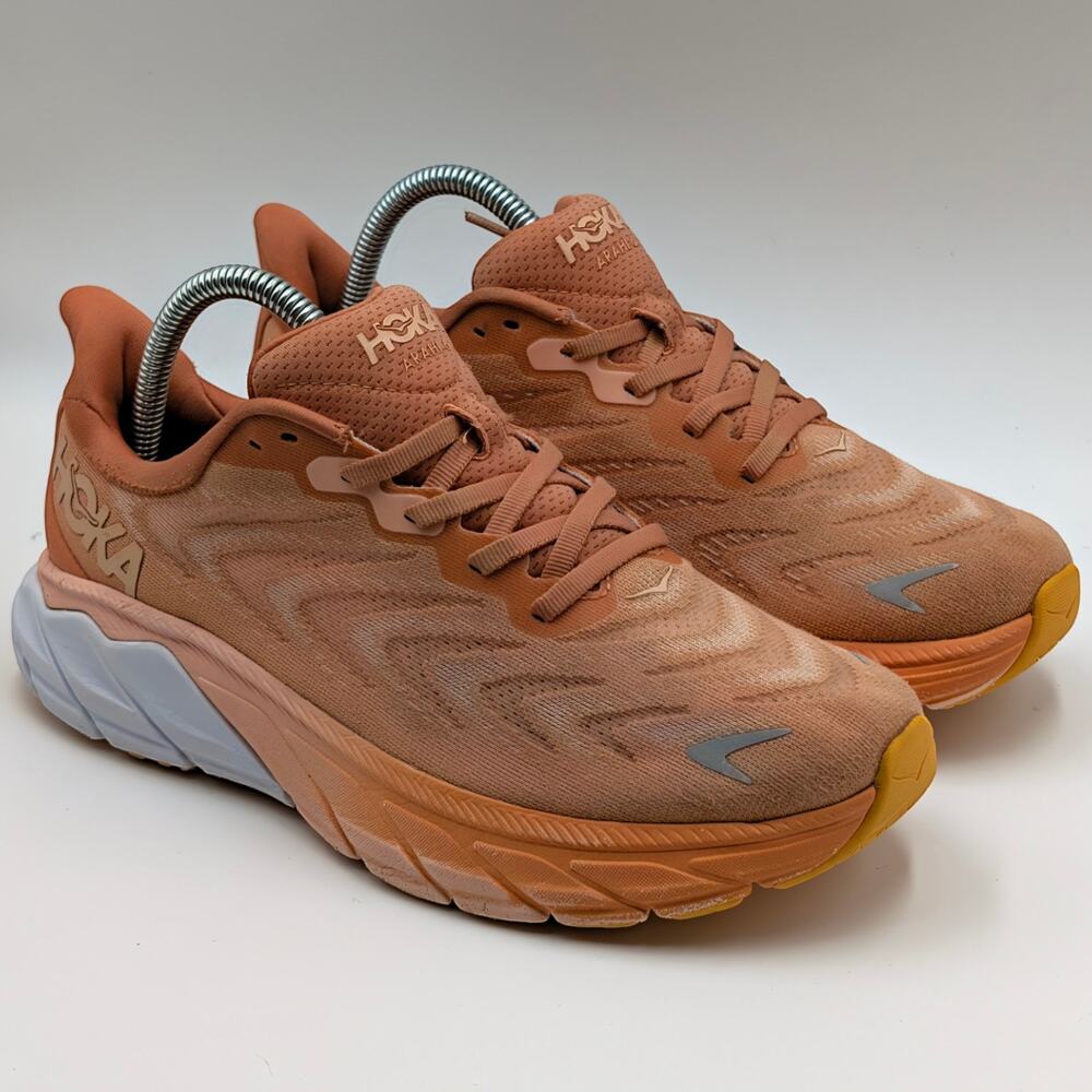 Hoka One One Arahi 6 Sun Baked Shell Coral Womens 8.5B UK 7 Running Shoes